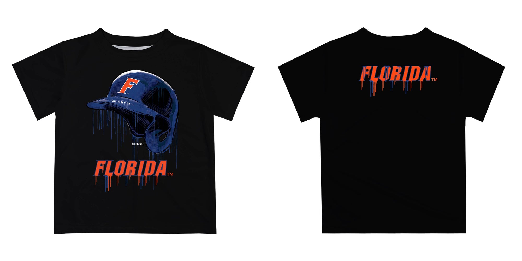Florida Gators Original Dripping Baseball Helmet T-Shirt: 4 / Orange