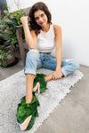 Alligator Hugs | Women's Funny Animal Plush Slippers: L (Women’s 9-10)