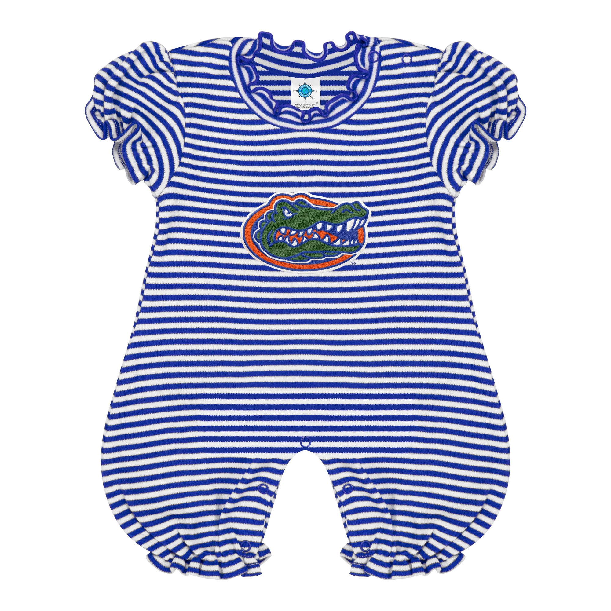 Florida Gators Striped Infant Puff Sleeve Romper
