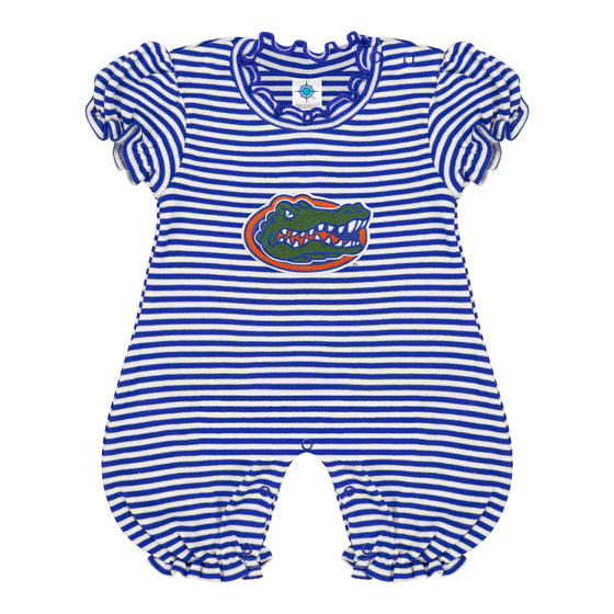 Florida Gators Striped Infant Puff Sleeve Romper