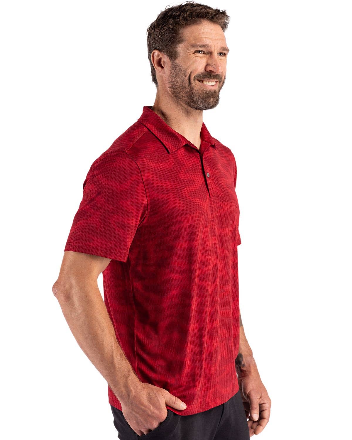 Cutter & Buck Coastline Epic Comfort Camo Print Mens Polo