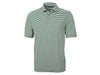 Cutter & Buck Virtue Eco Pique Stripe Recycled Mens Polo: M / Tour Blue / MCK01168