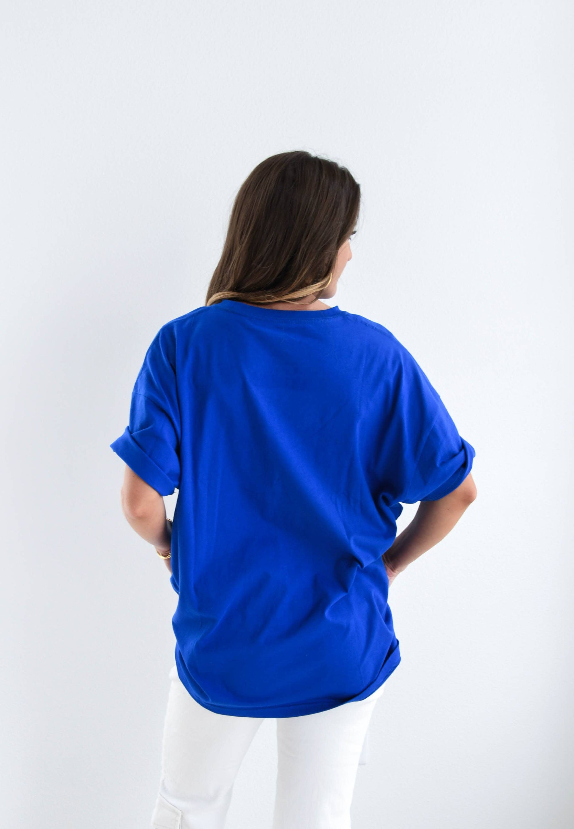 Florida Perkins Chenille Oversized Band Tee: WASHEDROYAL / L