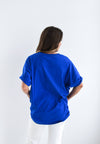 Florida Perkins Chenille Oversized Band Tee: WASHEDROYAL / XL
