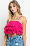 Pleated Top: ORANGE / 2-2-2 (S-M-L)