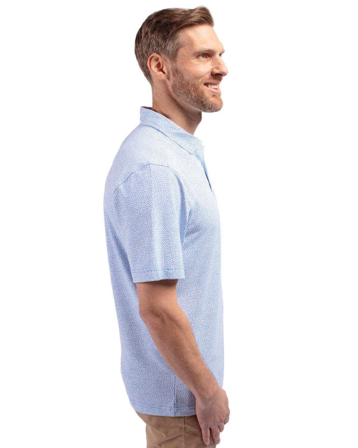 Cutter & Buck Virtue Eco Pique Botanical Print Recycled Polo