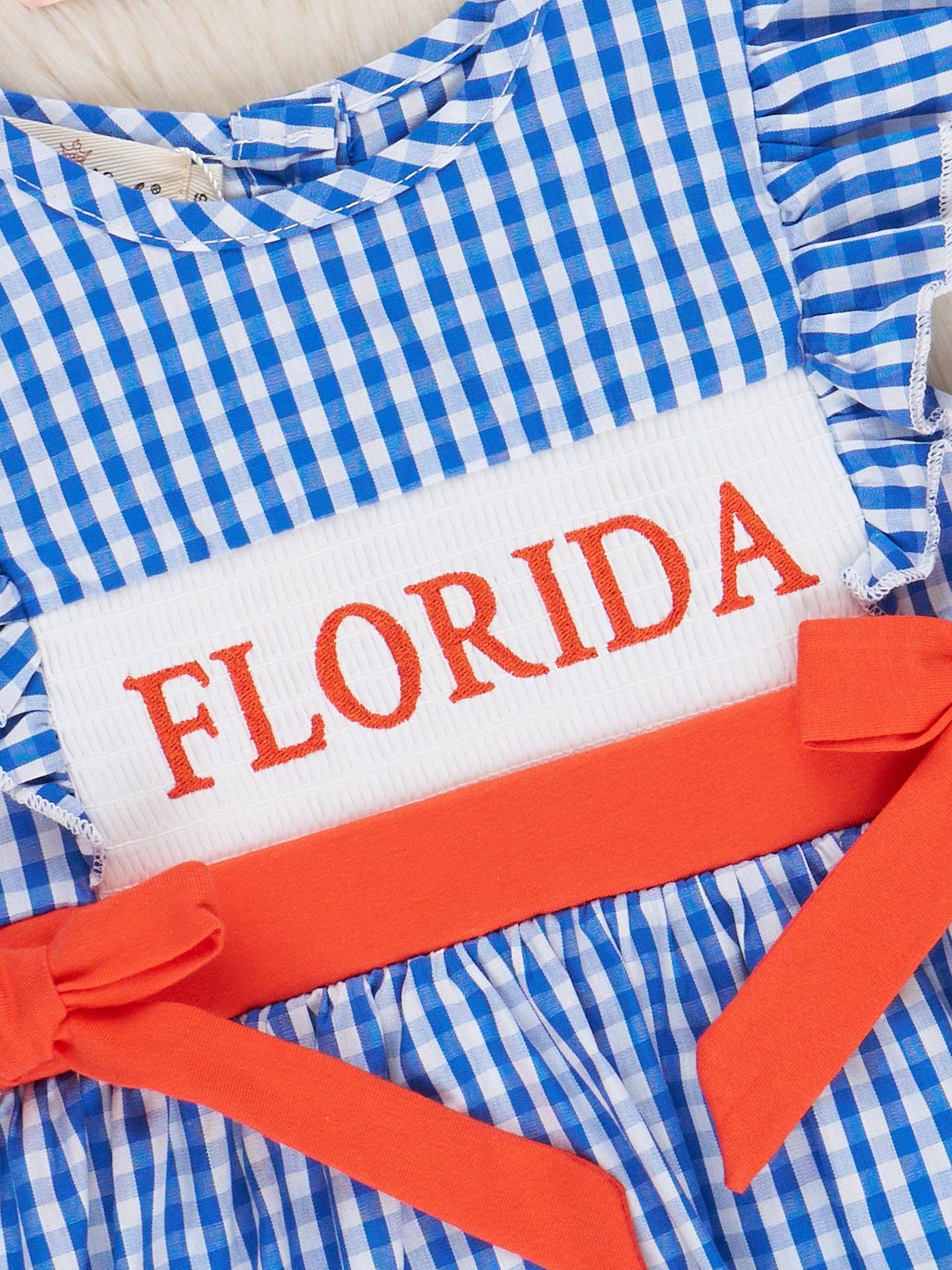 Florida Smocked Gingham Dress