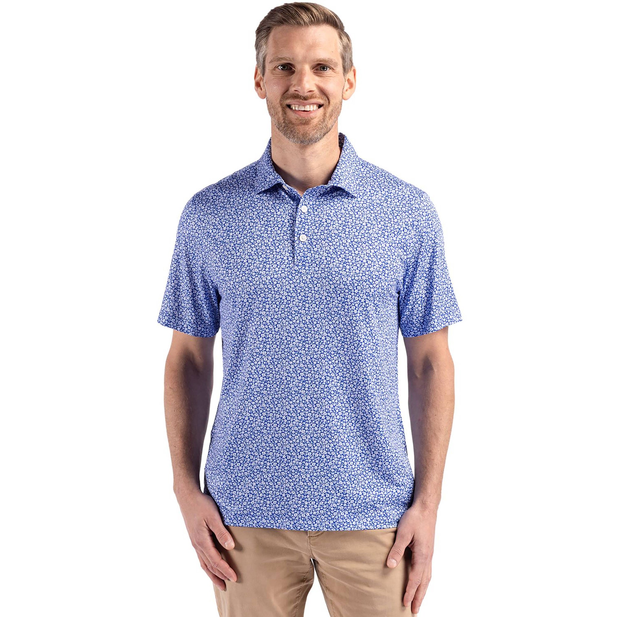 Cutter & Buck Pike Eco Flora Print Mens Polo