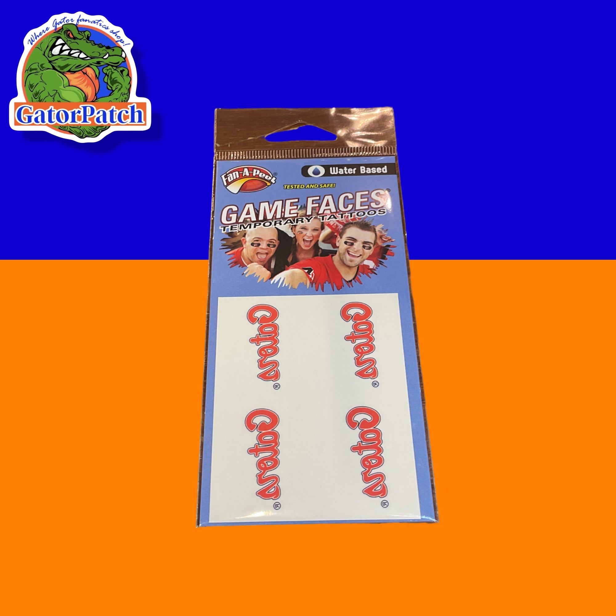 Gators Game Faces Temporary Tattoos