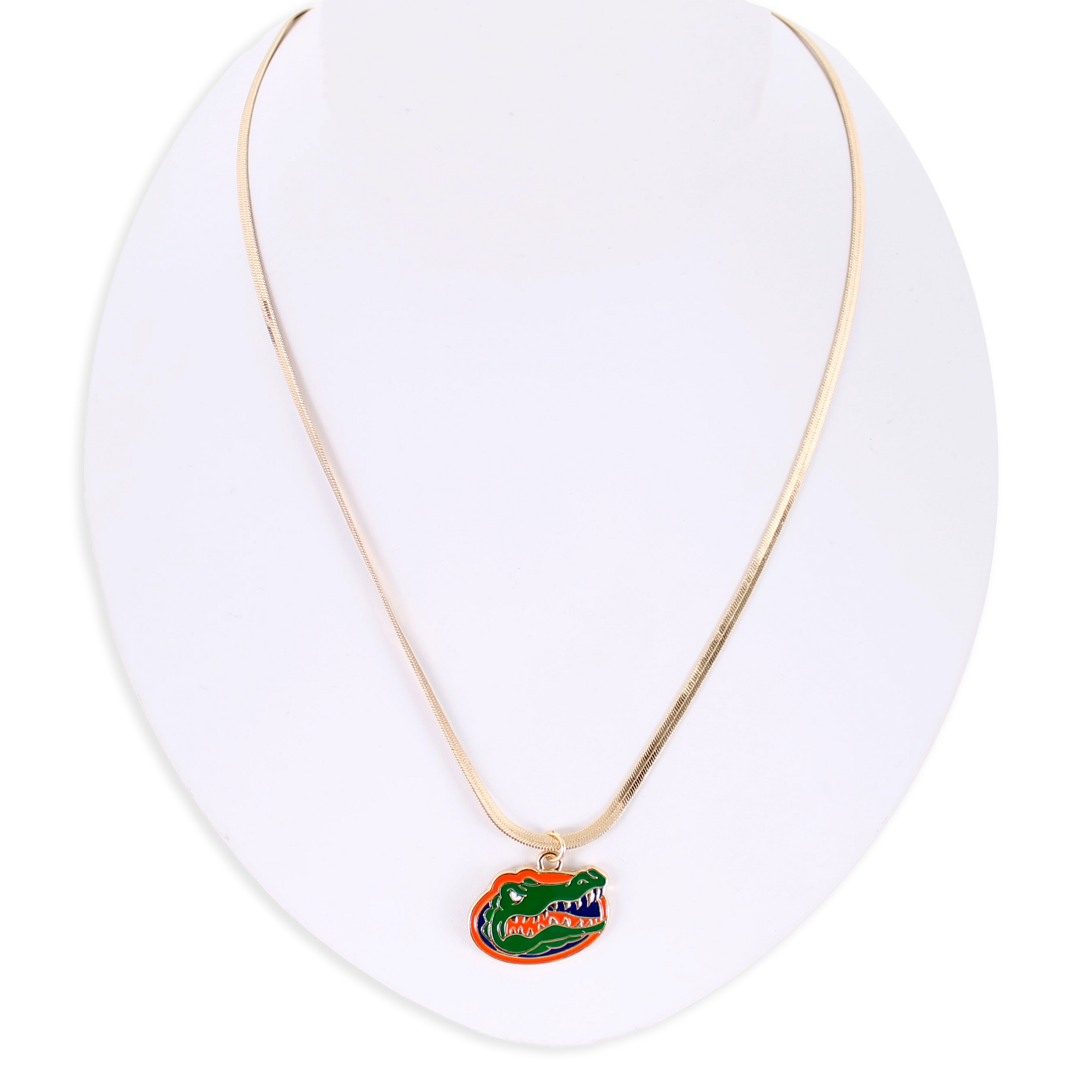 Florida Gold & Enamel Logo Necklace