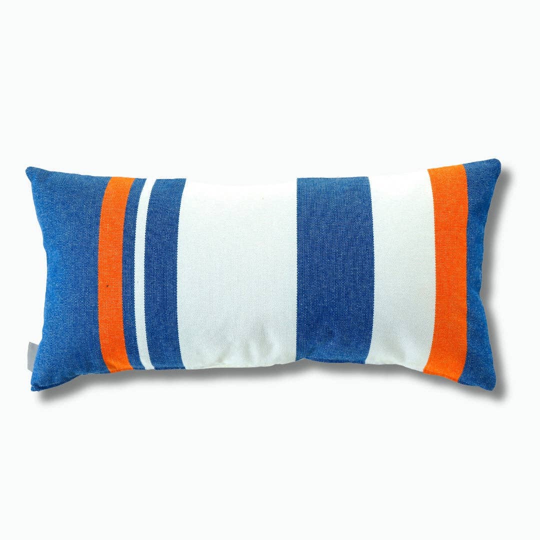 UF Florida Gators Colors Pillow Covers -Blue Orange Stripes