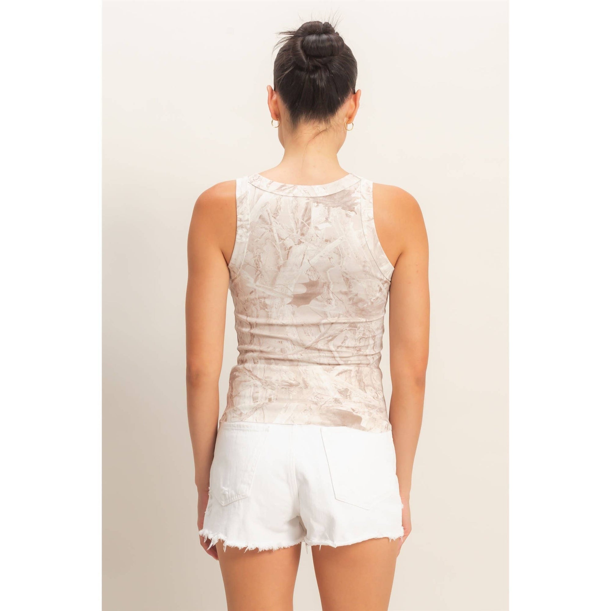 Cloud Wash Ribbed Knit Tank