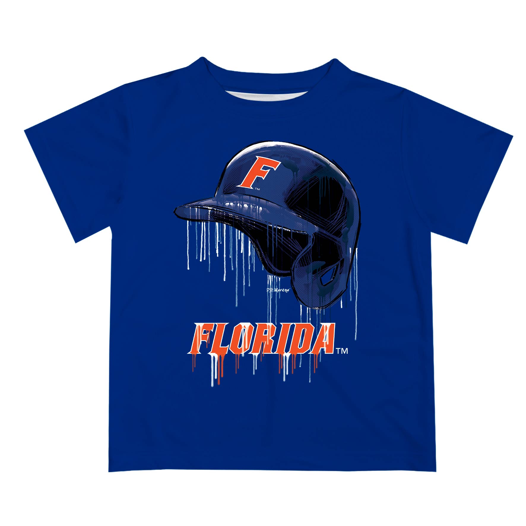 Florida Gators Original Dripping Baseball Helmet T-Shirt: 5 / Orange