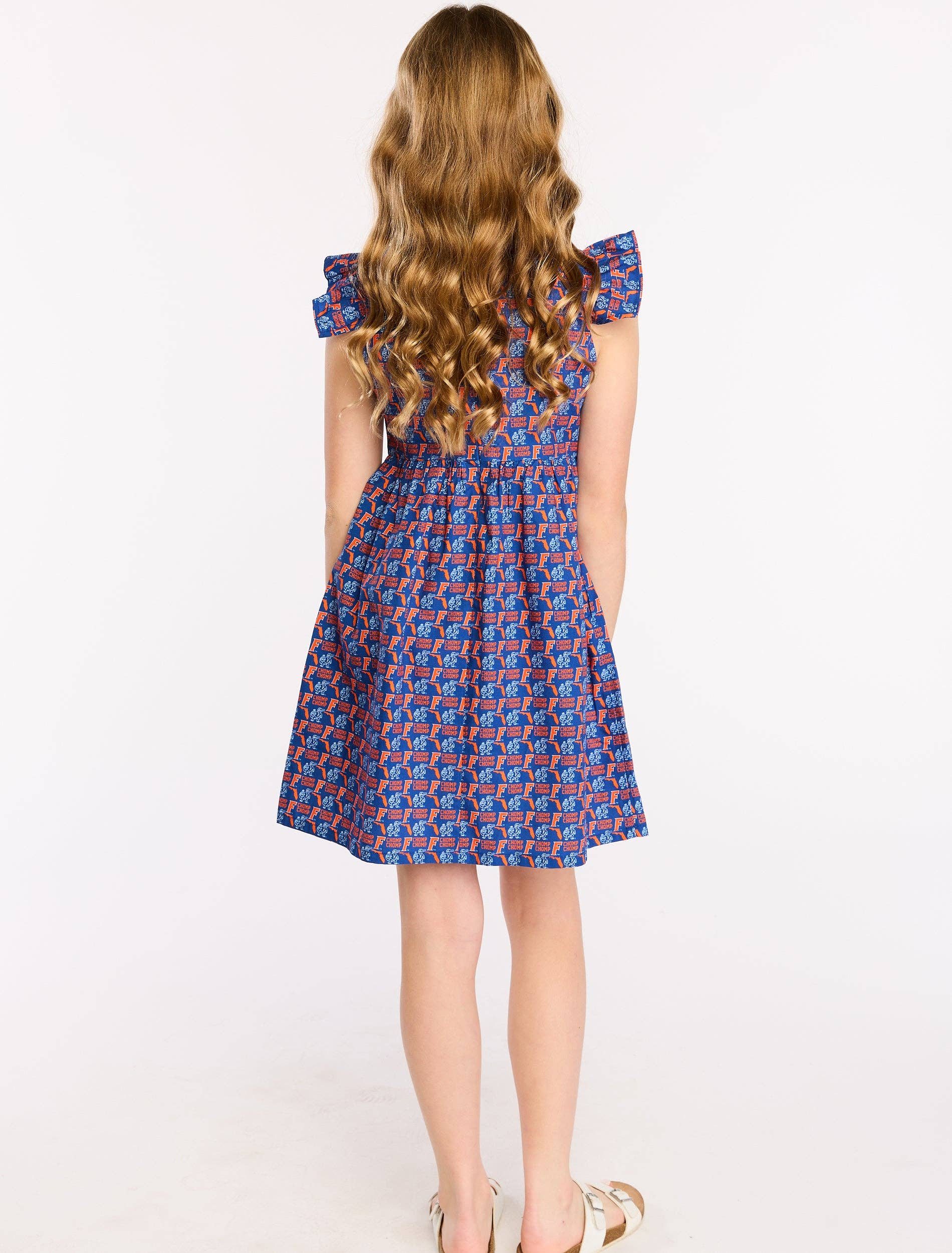 The Girls Twill Flutter Sleeve Dress | Florida