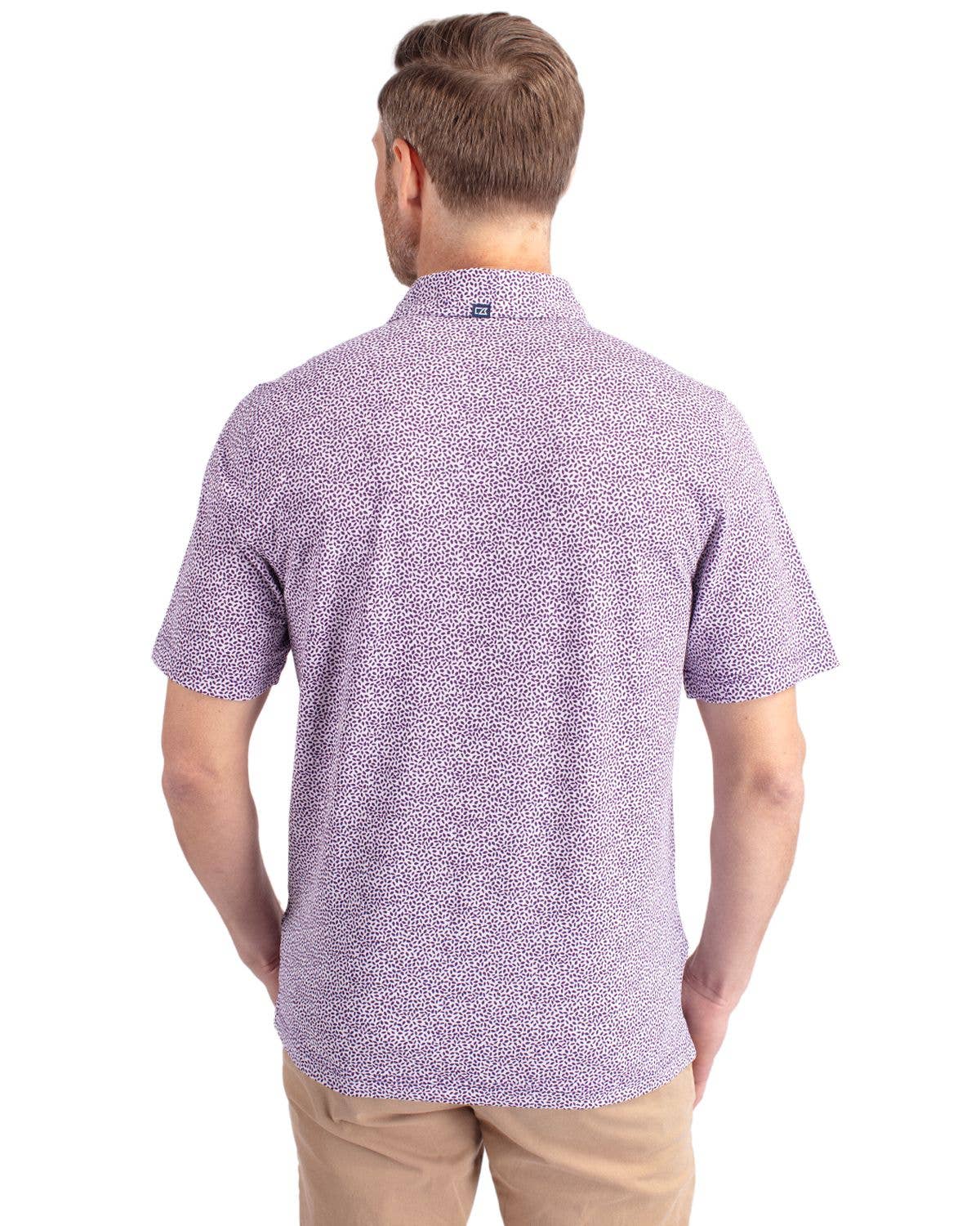 Cutter & Buck Virtue Eco Pique Botanical Print Recycled Polo