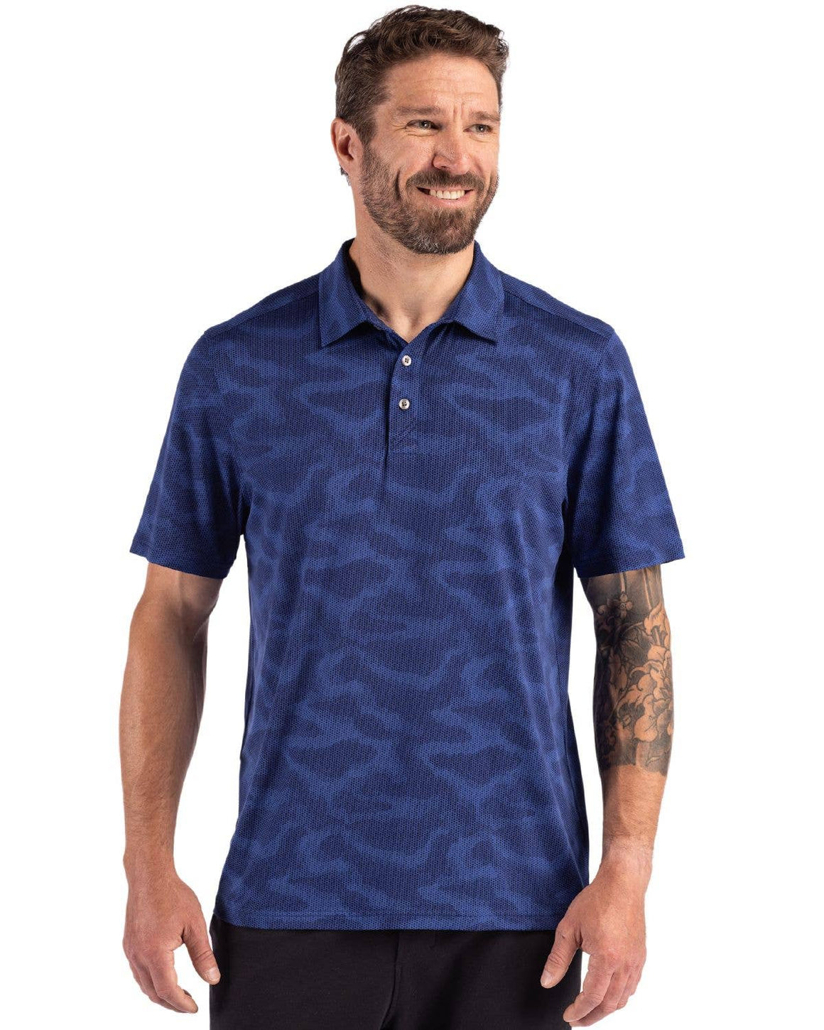 Cutter & Buck Coastline Epic Comfort Camo Print Mens Polo