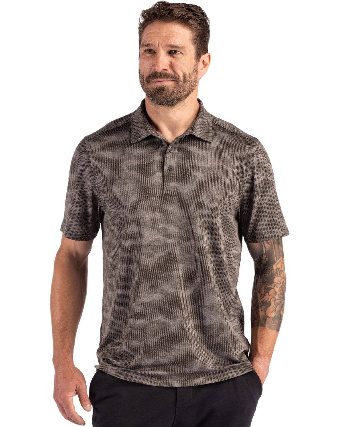 Cutter & Buck Coastline Epic Comfort Camo Print Mens Polo