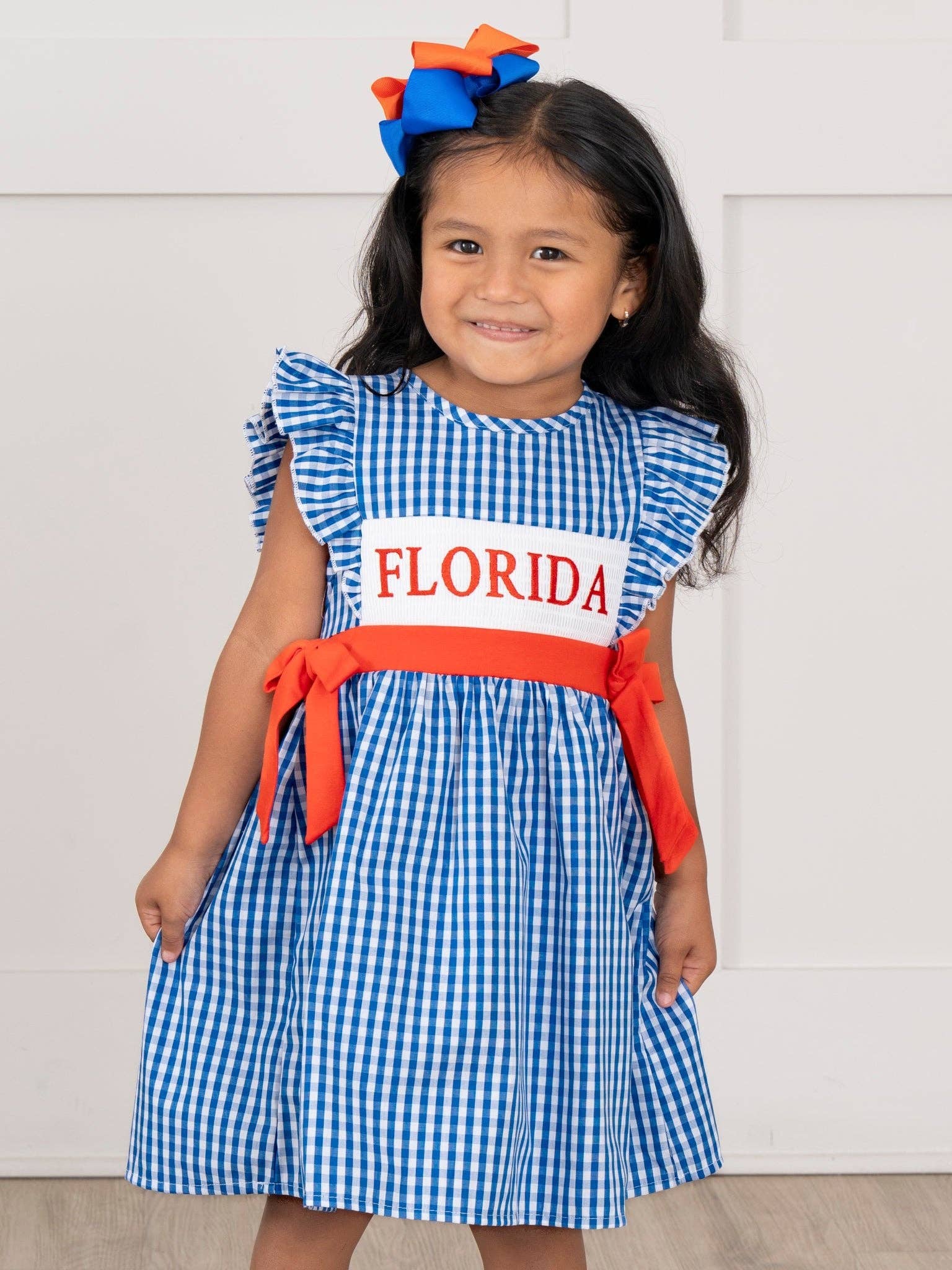 Florida Smocked Gingham Dress