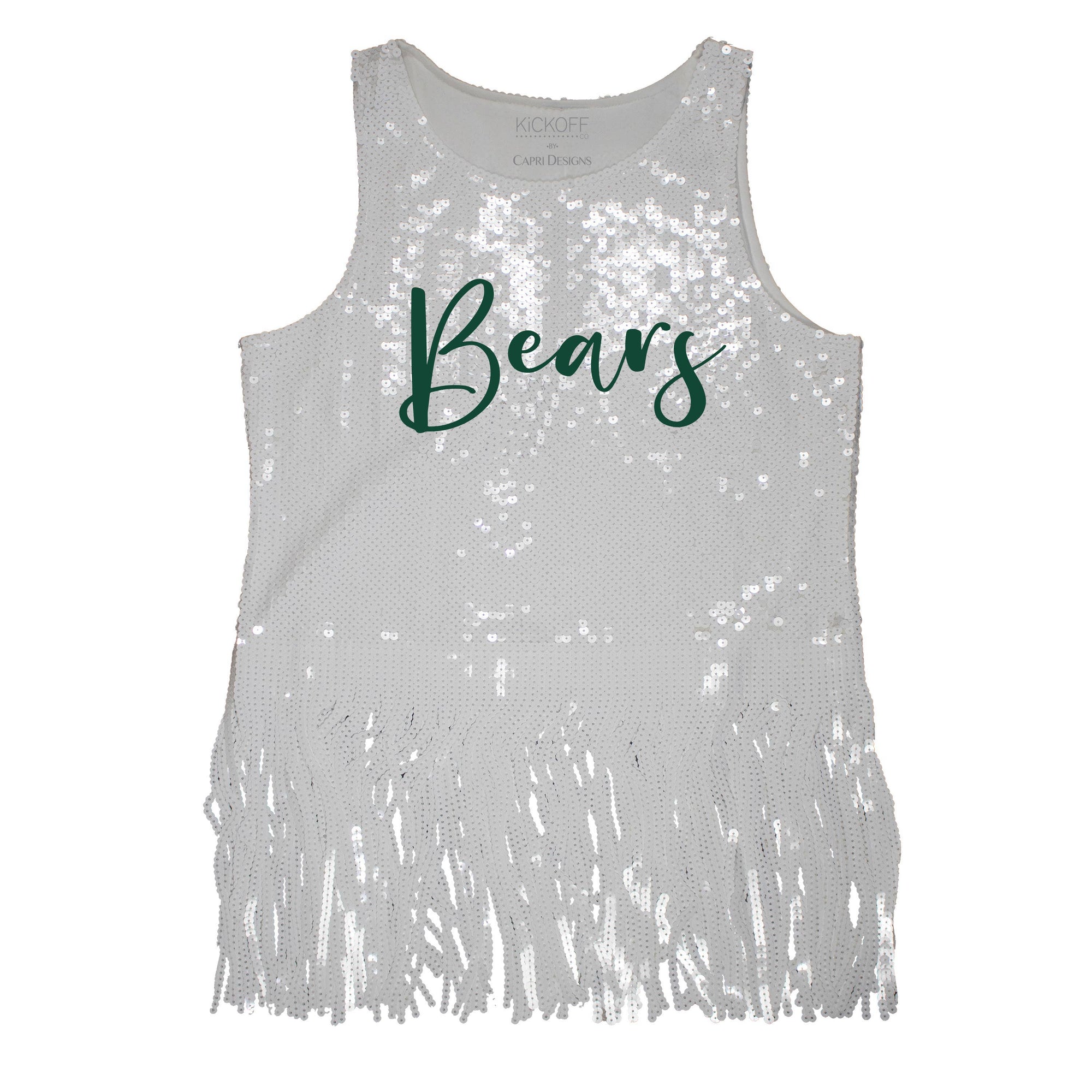 Sequin Script Fringe Tank - NCAA Licensed: University of Florida / S