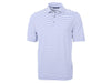 Cutter & Buck Virtue Eco Pique Stripe Recycled Mens Polo: M / Tour Blue / MCK01168