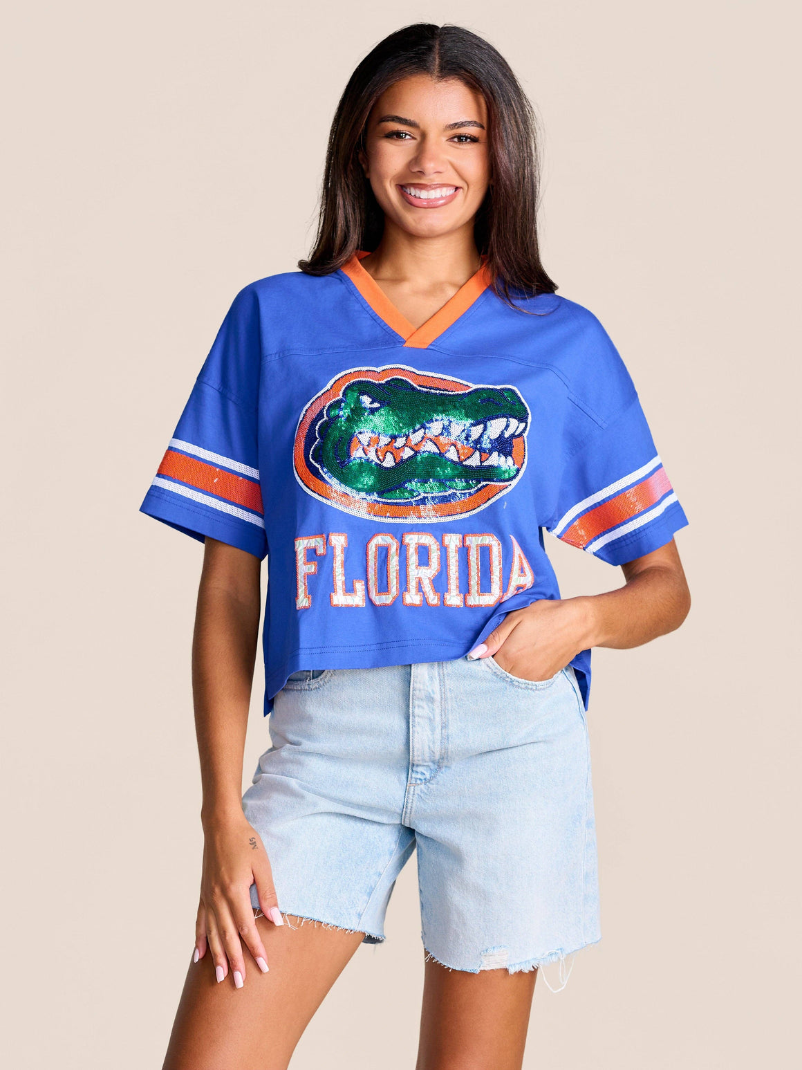 The Blitz Sequin Jersey Tee | Florida