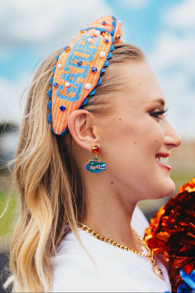 Mini Gator Logo Earrings