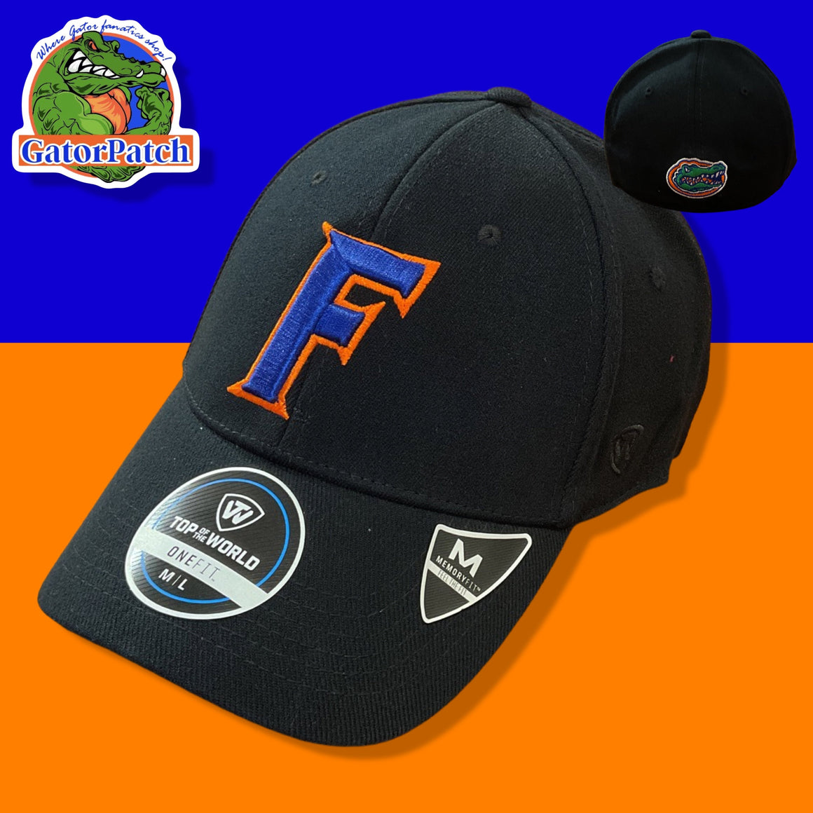 Florida Gators F Logo Memory Fit One Fit Black