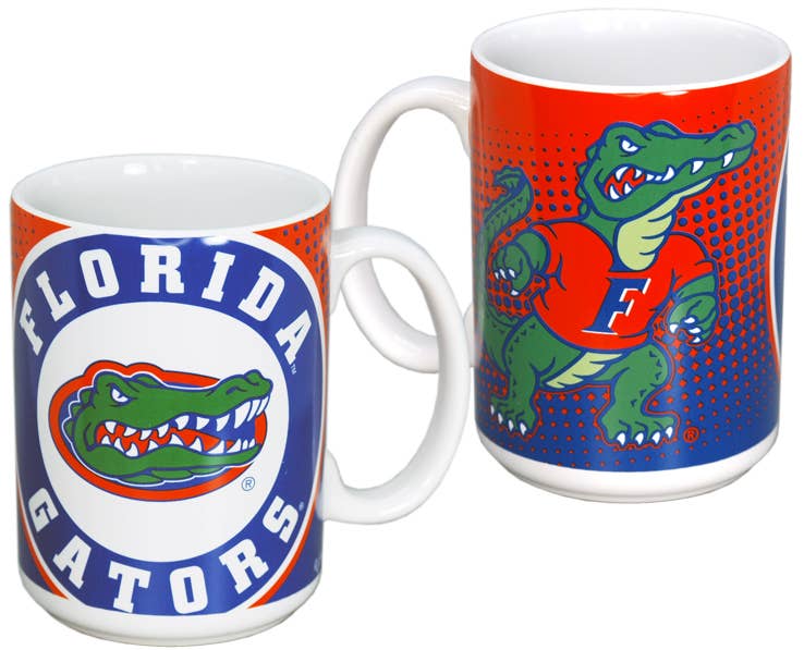 FLORIDA GATORS MUG CERAMIC GRANDE DOT PATTERN