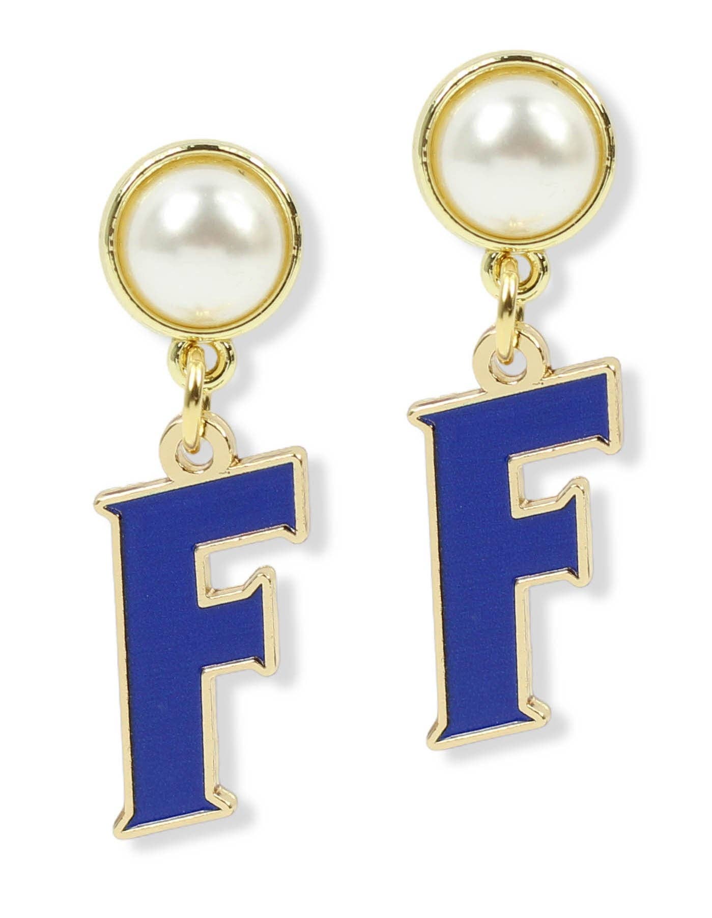 Florida Gators Initial Earring - Blue