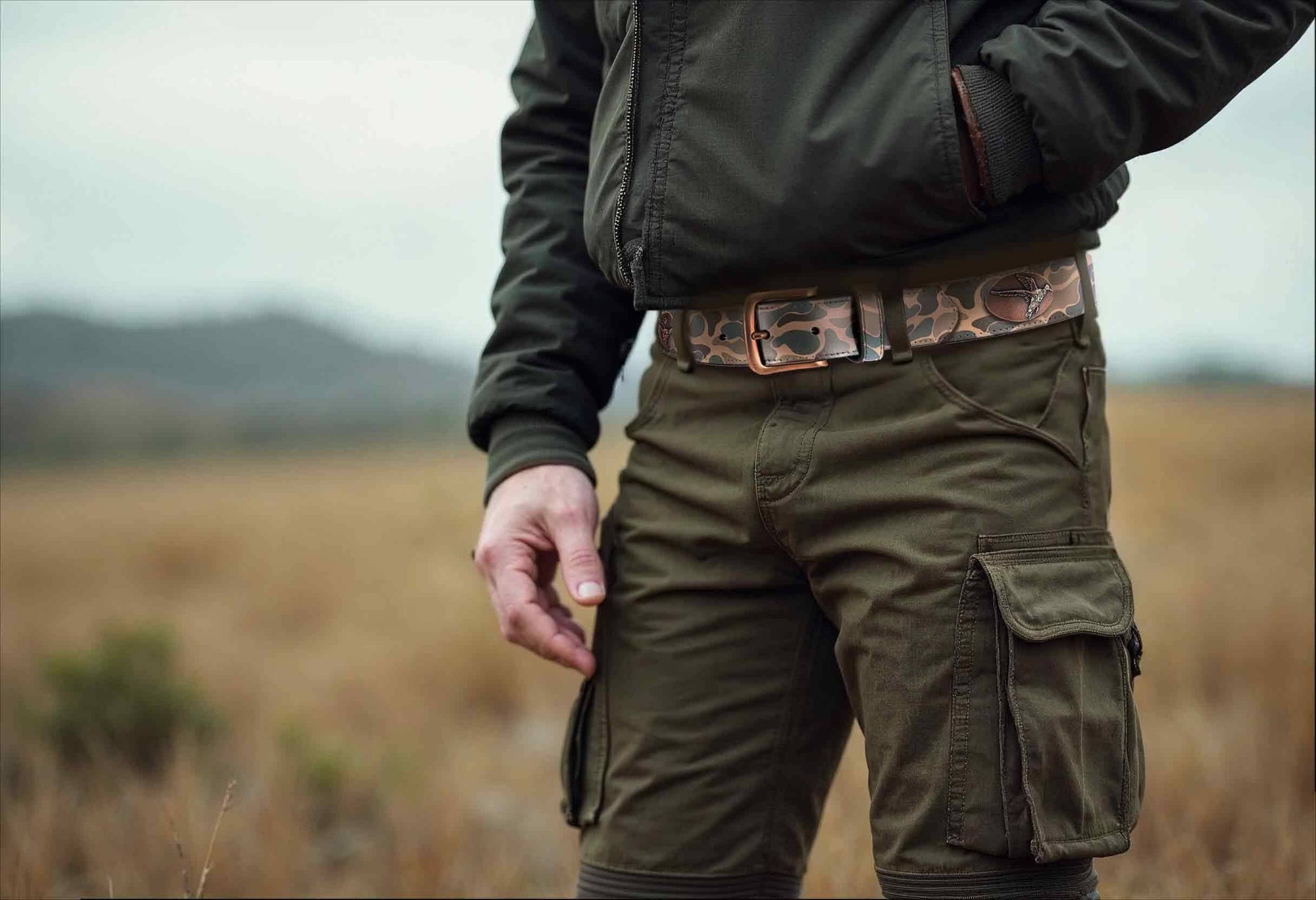 Florida Gators Old School Camo Leather Belt