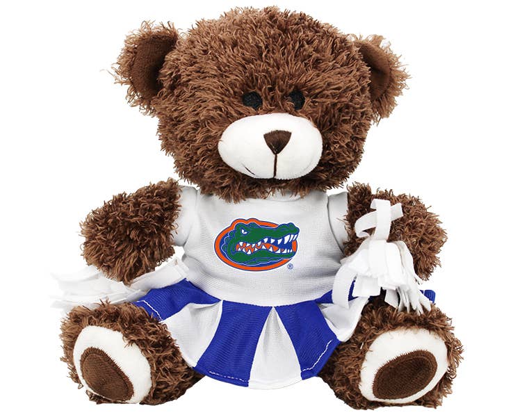 FLORIDA GATORS PLUSH BEAR CHEERLEADER W DRESS BLUE