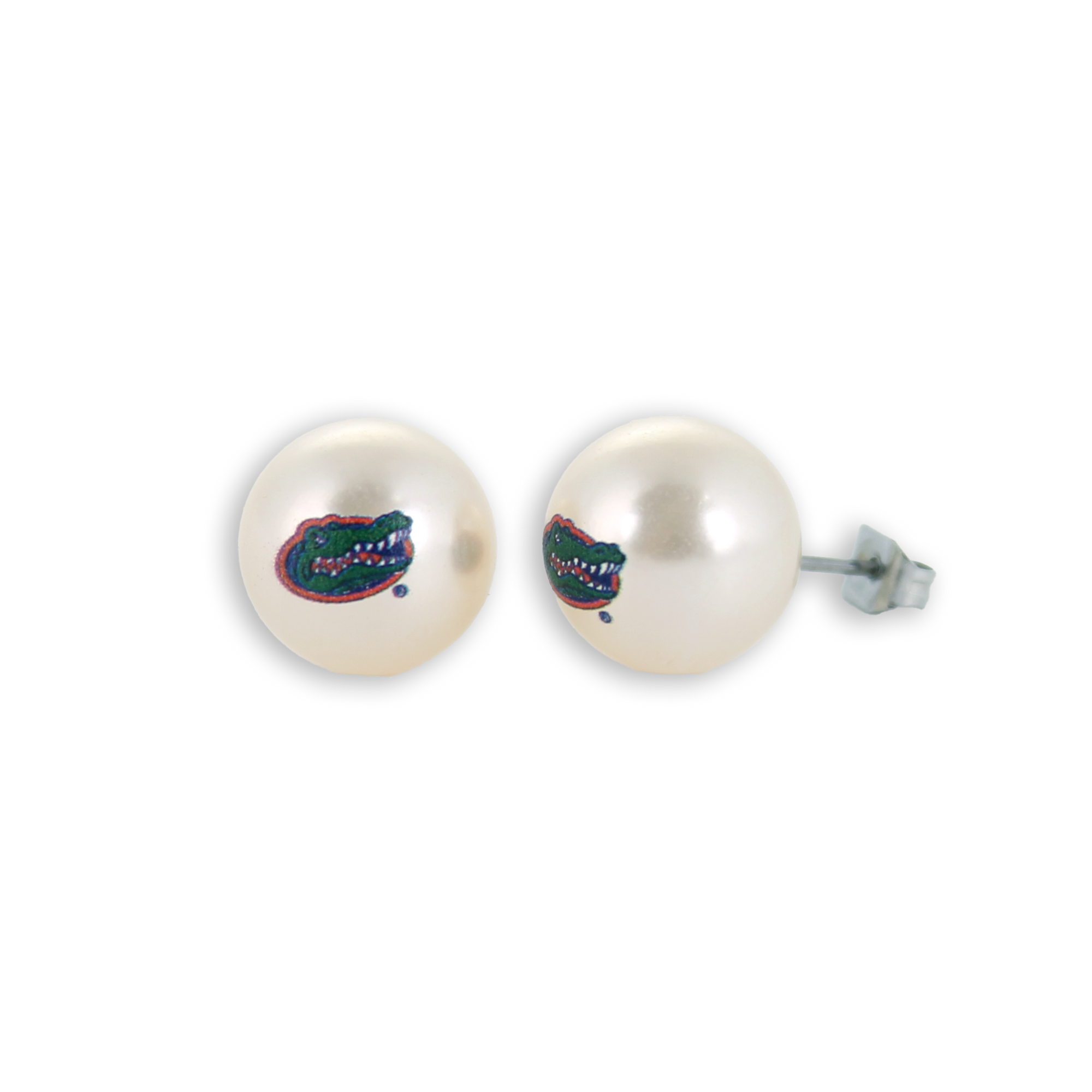 Florida Logo Pearl Stud Earrings