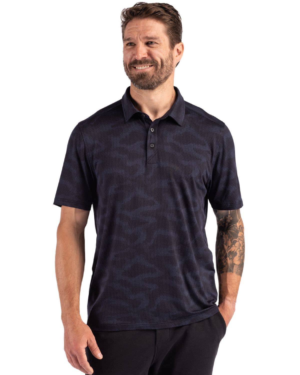 Cutter & Buck Coastline Epic Comfort Camo Print Mens Polo