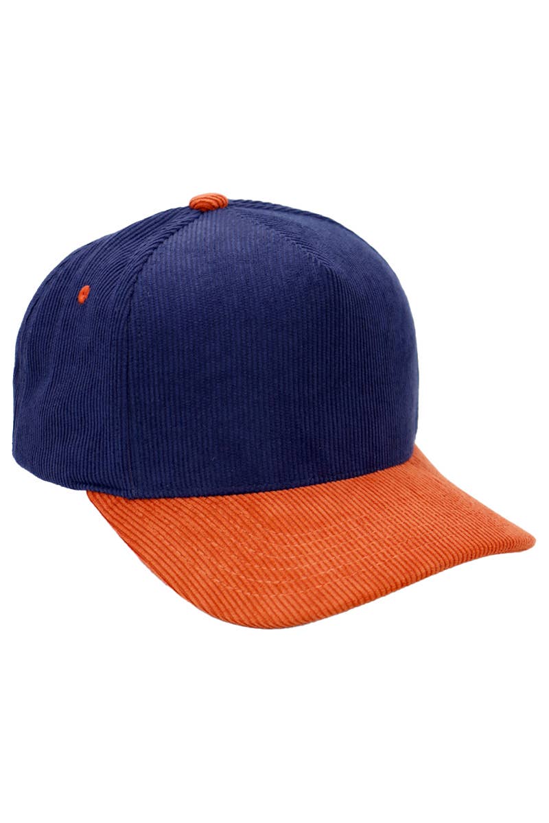 Premium Corduroy Two Tone Baseball Cap