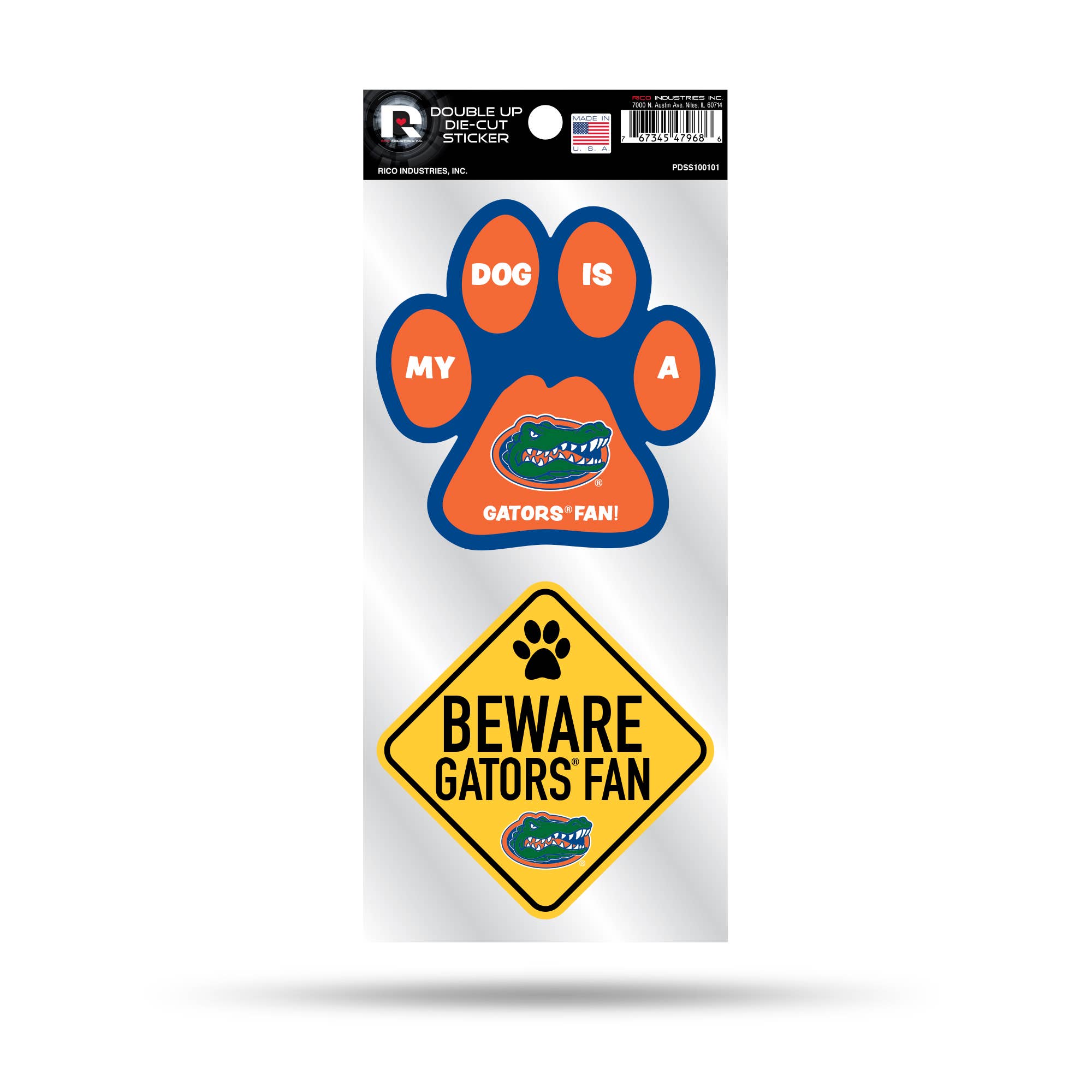 Florida Gators Team Pet Sticker Set For any Smooth Surface
