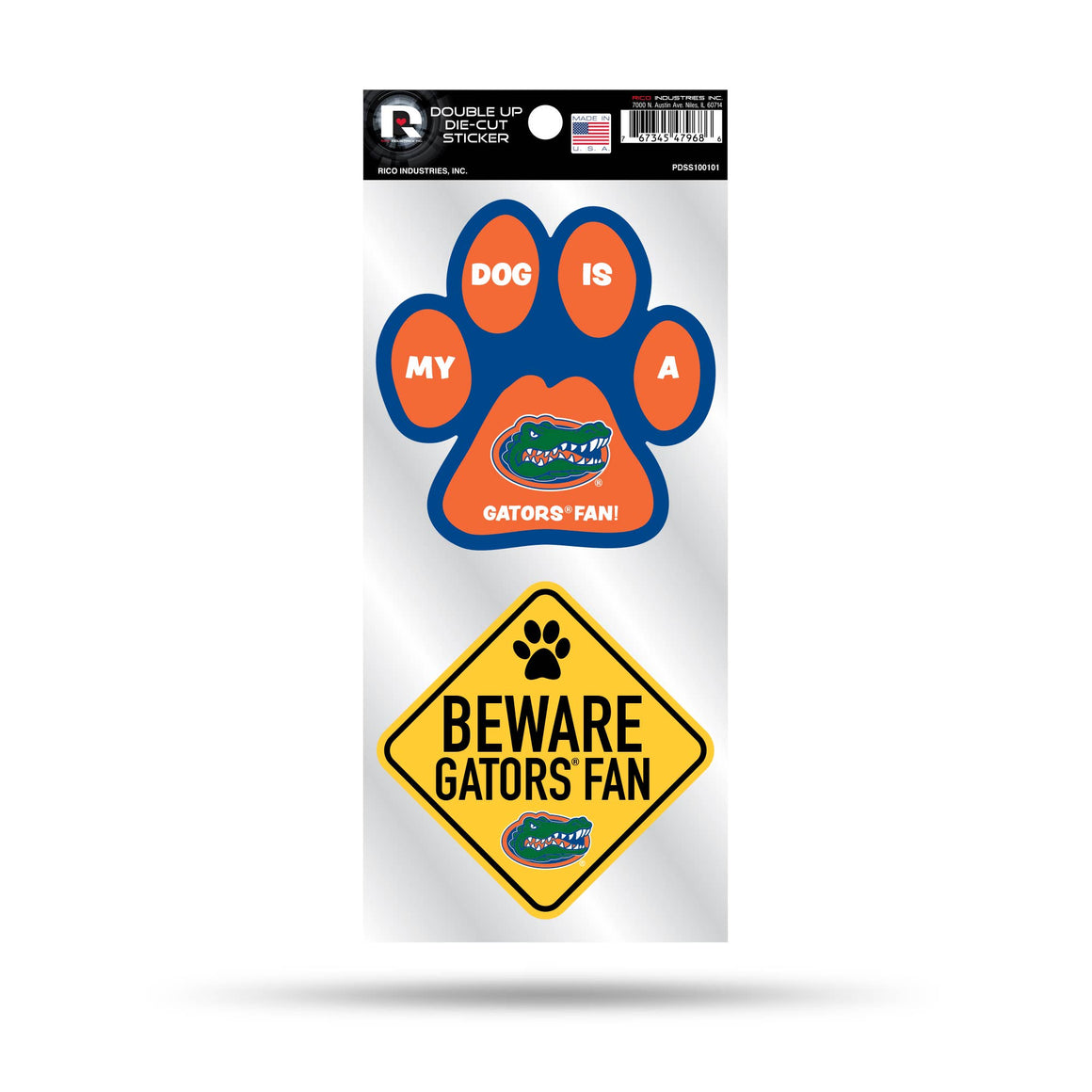 Florida Gators Team Pet Sticker Set For any Smooth Surface