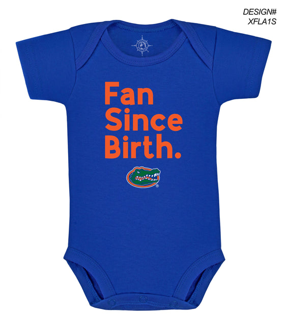 Florida Gators Infant Bodysuit: Screen-print : Royal / Fan Since Birth / 0-3 Months