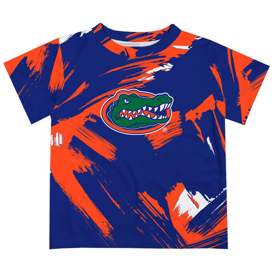 Florida Gators Blue Short Sleeve T-Shirt Paint Brush: 5