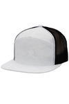 Camouflage Polyester Fabric 7 Panel Flat Bill Trucker Hat