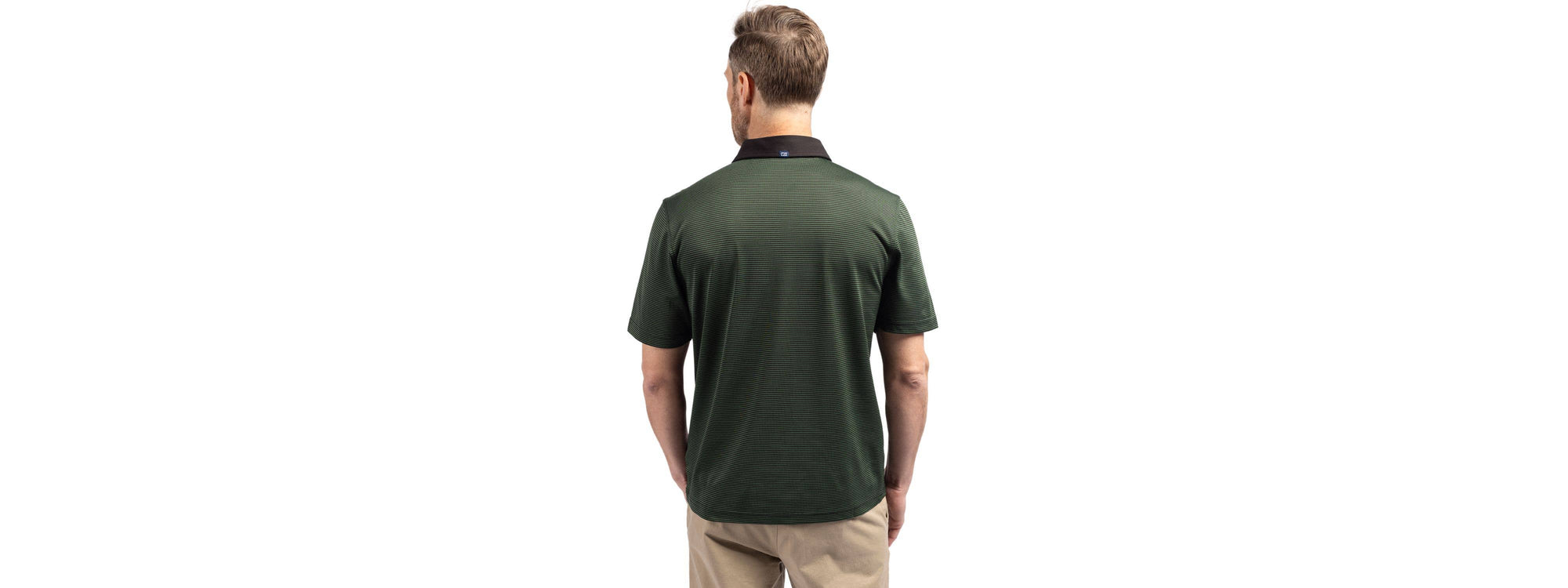 Cutter & Buck Virtue Eco Micro Stripe Recycled Mens Polo