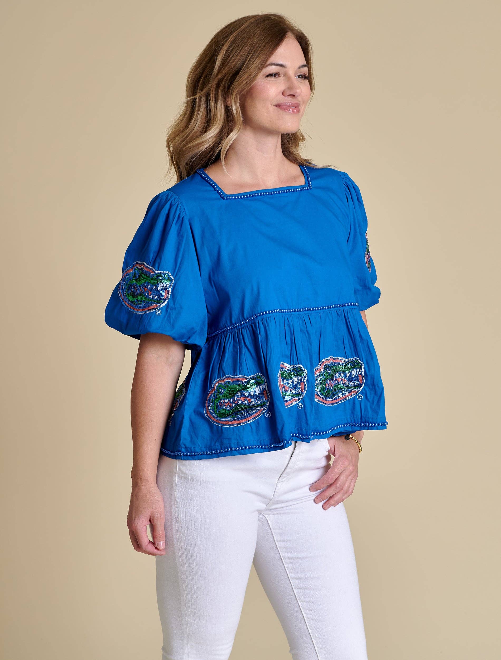 The Puff Sleeve Peplum Top | Florida
