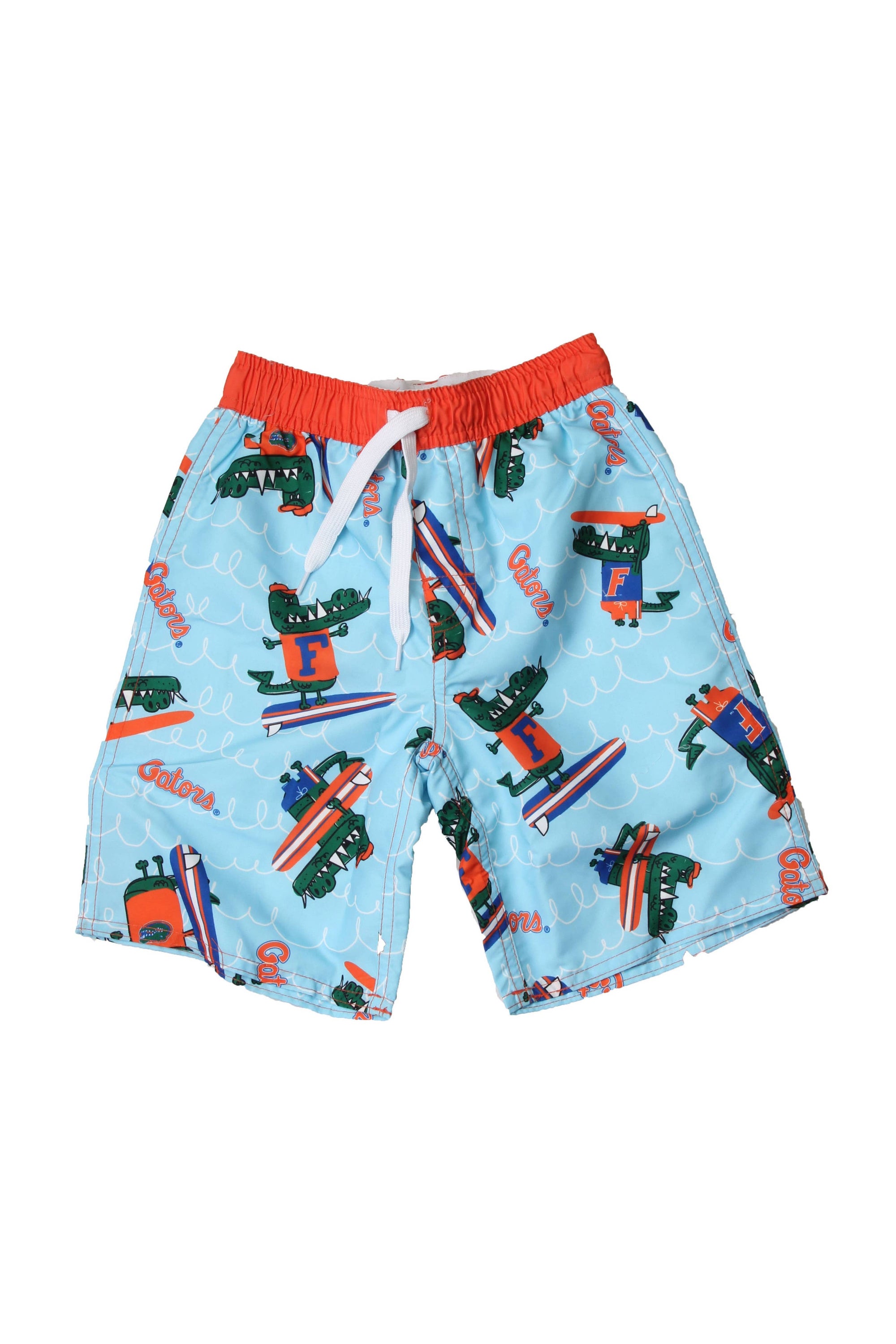 Wes & Willy Florida Gators Boy's Caricature Swim Trunks