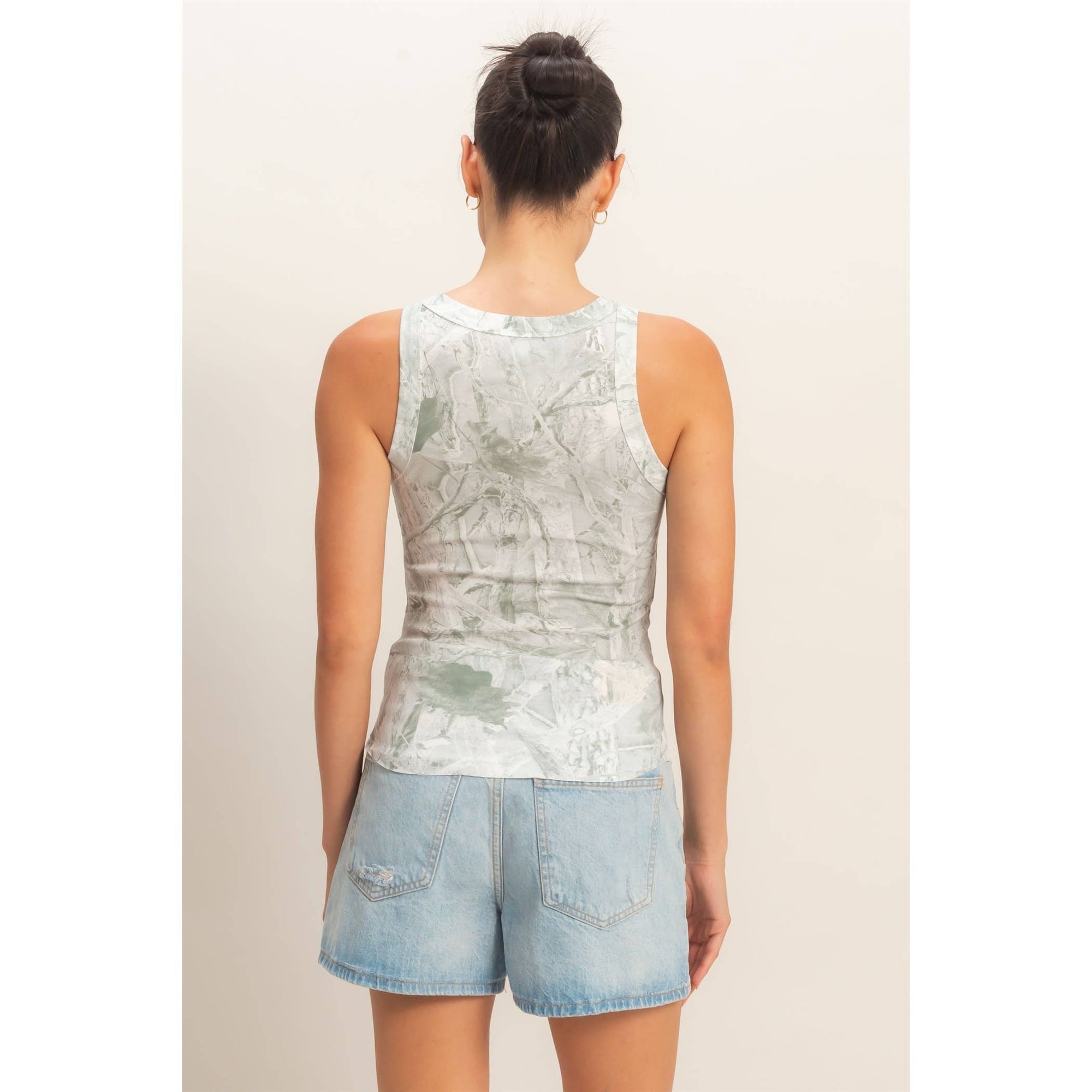 Cloud Wash Ribbed Knit Tank