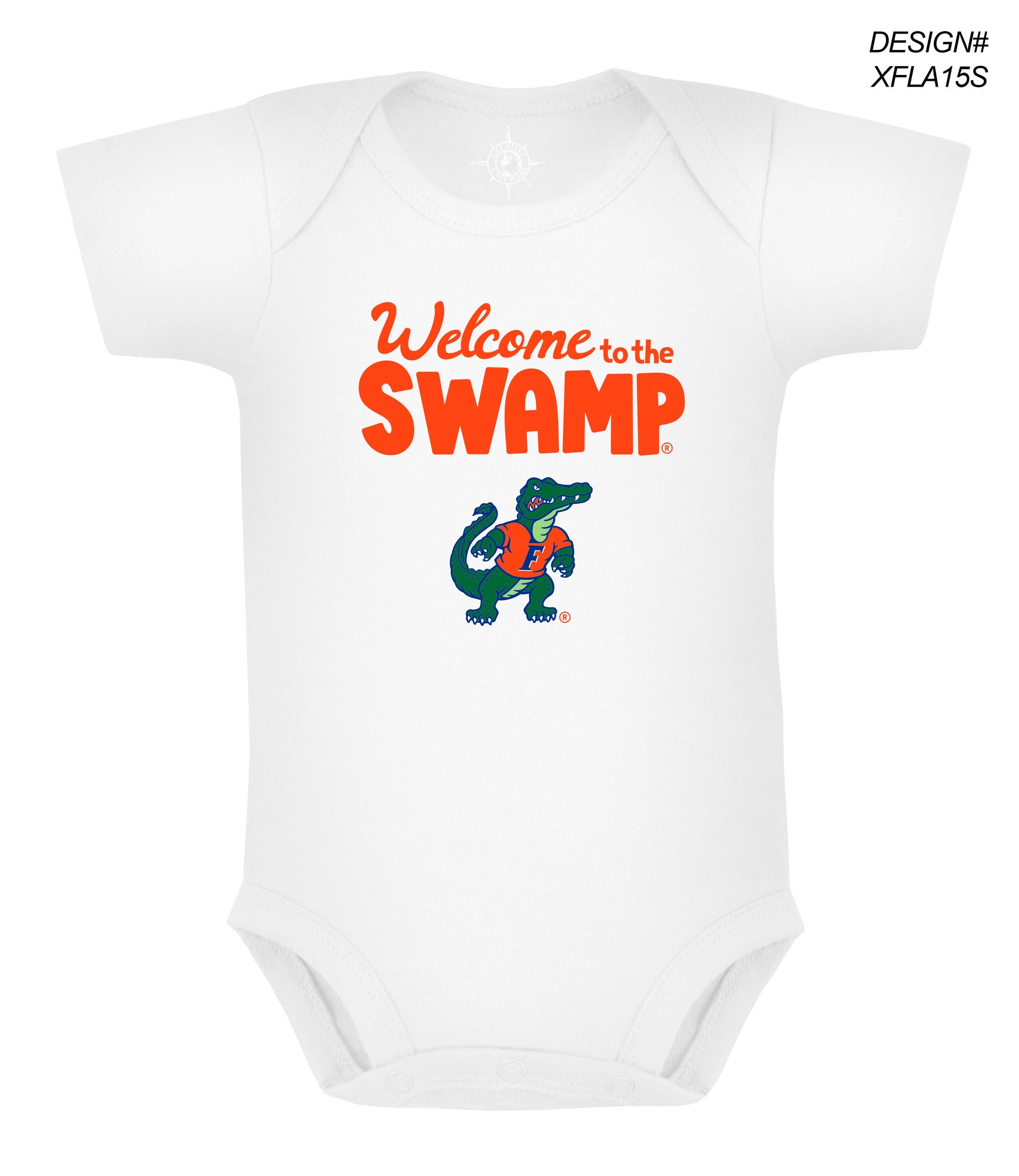 Florida Gators Infant Bodysuit: Screen-print : Royal / Florida + Gator / 3-6 Months