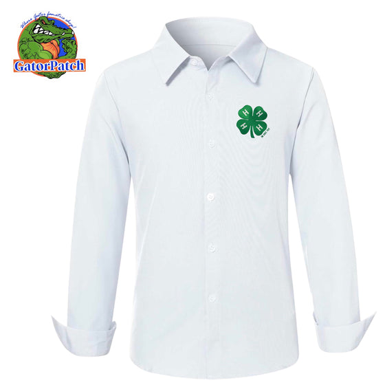 4-H Kids White Button Up