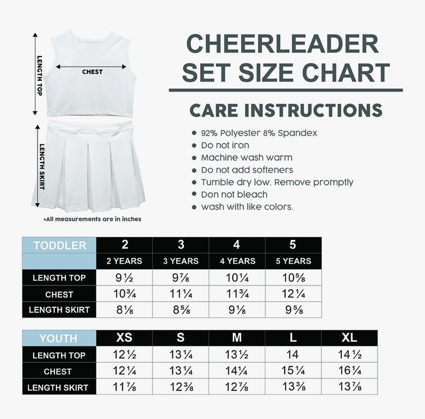 Gators Infant-Toddler and Youth Cheerleader Outfit