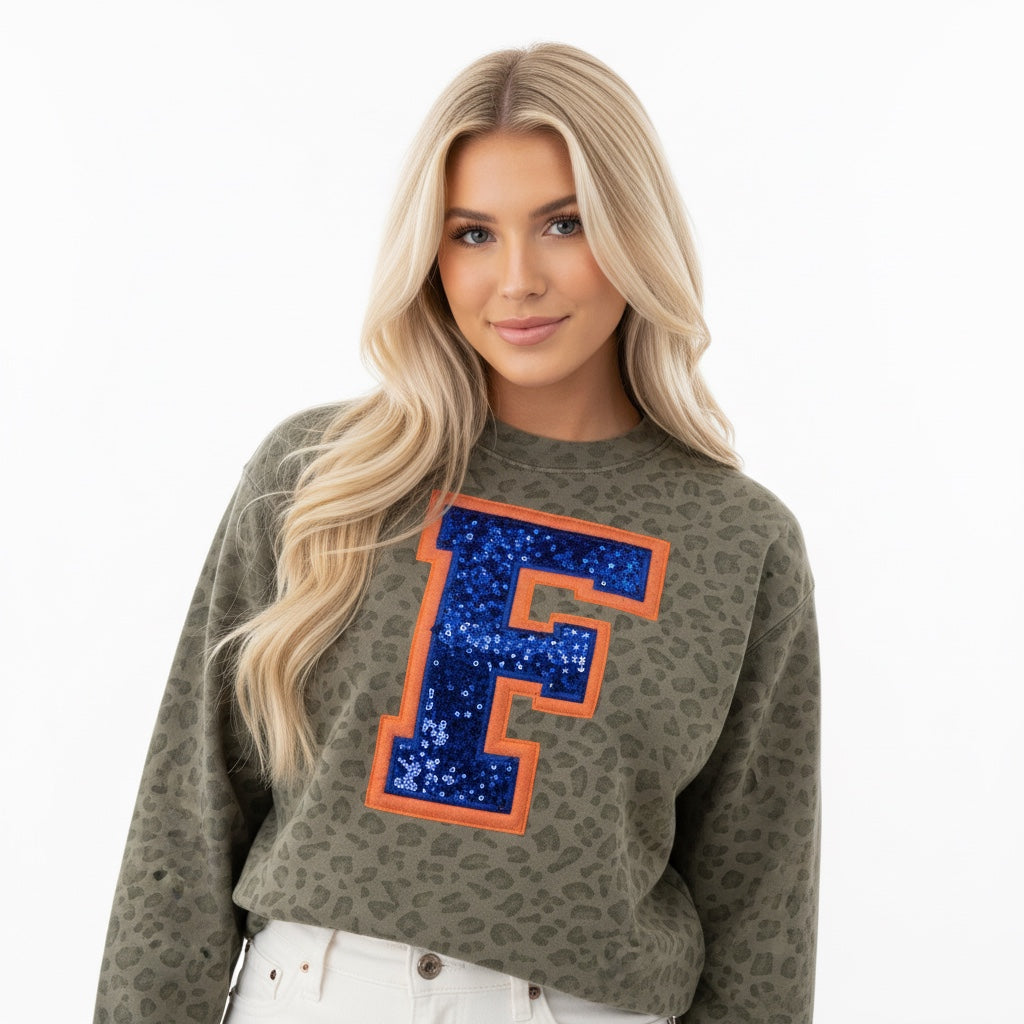 Custom Initial Sequin Sweatshirt