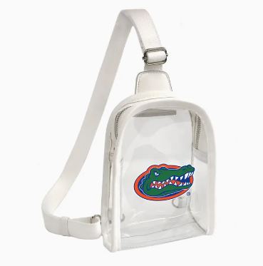 Clear White Strap Gator Bag