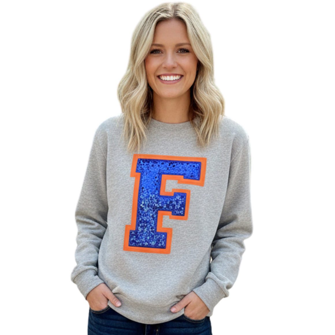 Custom Initial Sequin Sweatshirt