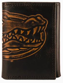 Florida Gators Burnished Leather Trifold Wallet